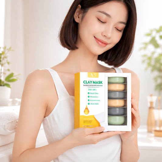 Revitalize your skin with our deep cleansing mud mask set (5 units, 10 units): moisturizing rose, turmeric and avocado infusion.